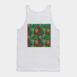 Australian Native Floral Pattern Tank Top